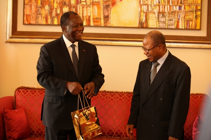 Audiences du chef de l`Etat: le Premier ministre malien, Diango Cissoko reçu par le Président Ouattara